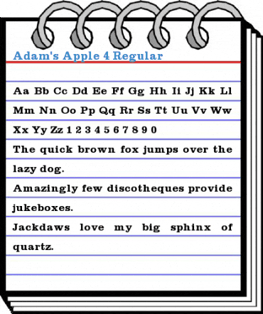 Adam's Apple 4 Regular Font