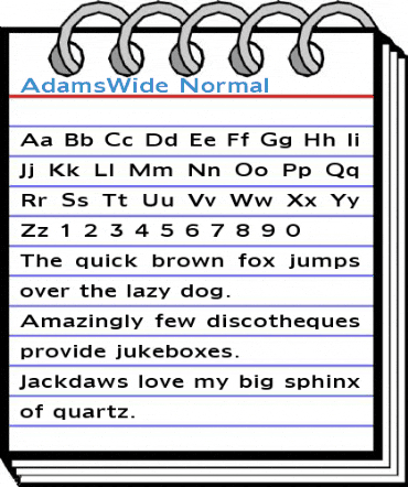 AdamsWide Normal Font