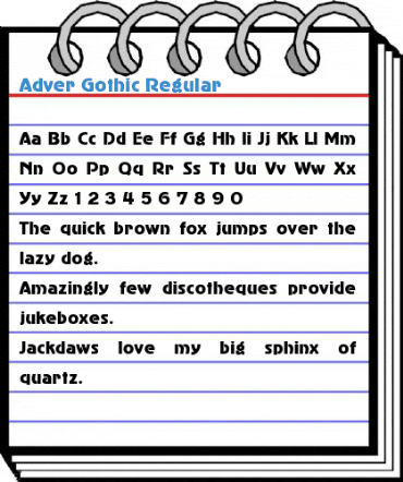 Adver Gothic Font
