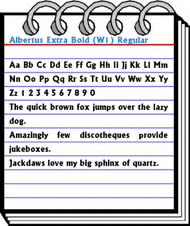 Albertus Extra Bold (W1) Regular Font