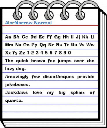 AlorNarrow Normal Font