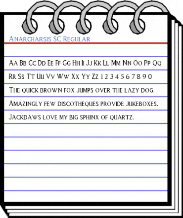 Anarcharsis SC Regular Font