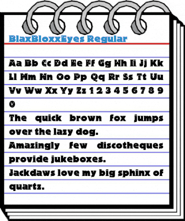 BlaxBloxxEyes Regular Font