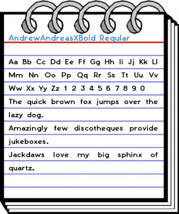 AndrewAndreasXBold Font