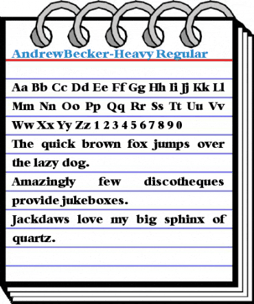 AndrewBecker-Heavy Regular Font