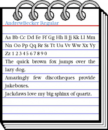 AndrewBecker Regular Font