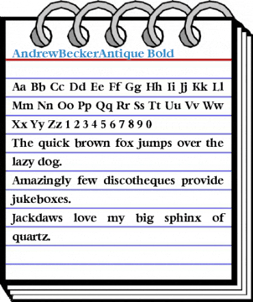 AndrewBeckerAntique Font