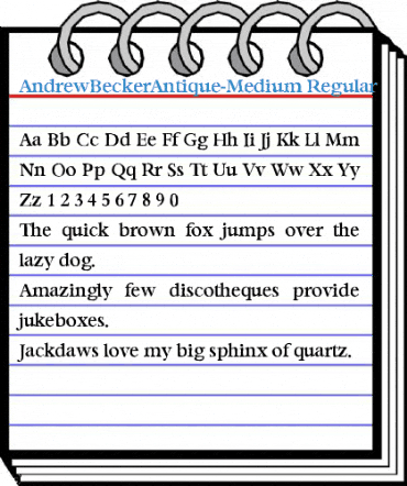 AndrewBeckerAntique-Medium Font