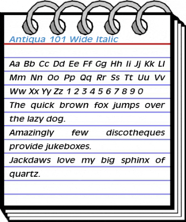 Antiqua 101 Wide Font