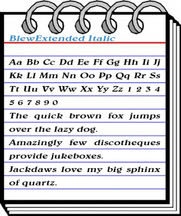 BlewExtended Font