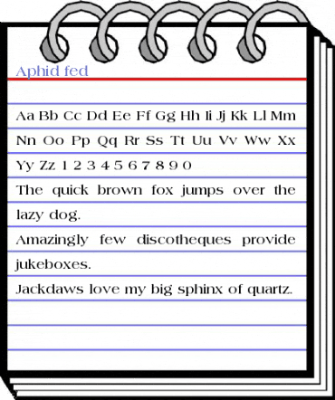 Aphid fed Font