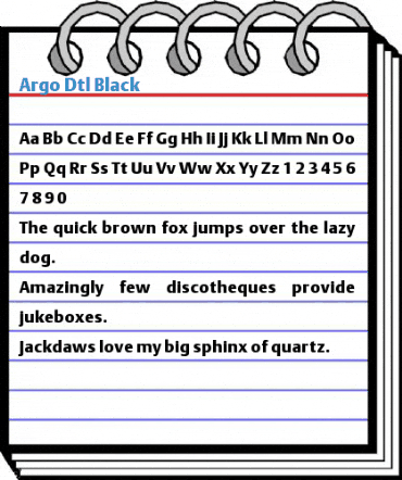 Argo Dtl Black Font