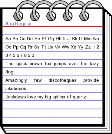 Aria Regular Font