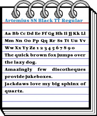 Artemius SN Black TT Font