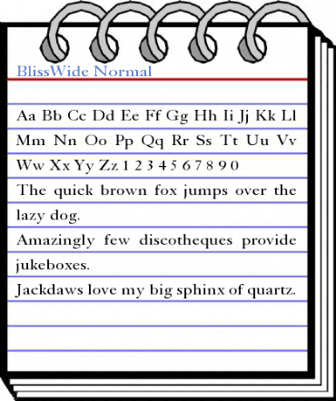 BlissWide Normal Font