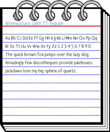 ArtemiusSans Light TT Regular Font