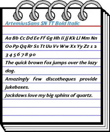 ArtemiusSans SN TT Font