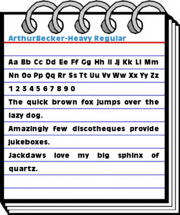 ArthurBecker-Heavy Font