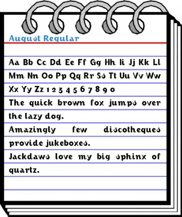 August Regular Font