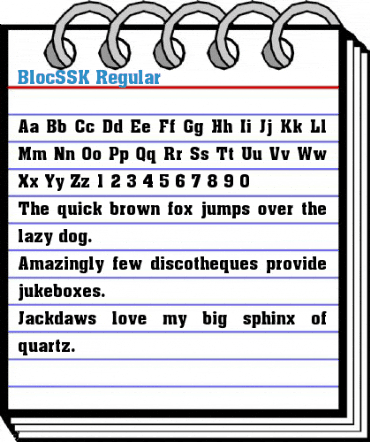 BlocSSK Regular Font