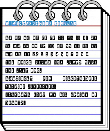 a_MeccanoCmBrk Font