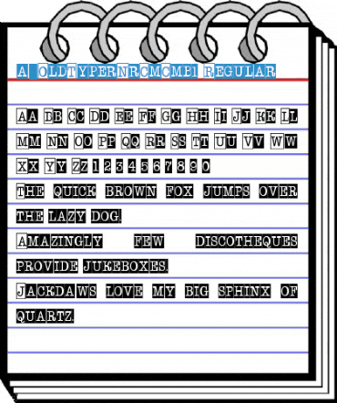 a_OldTyperNrCmCmb1 Regular Font