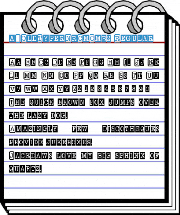 a_OldTyperNrCmCmb2 Regular Font