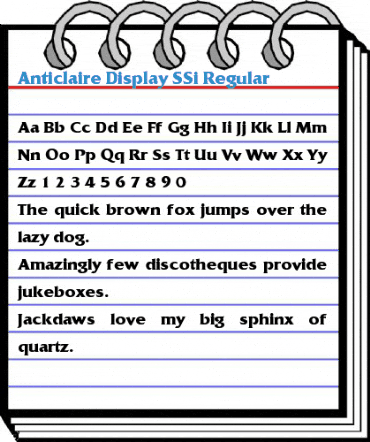 Anticlaire Display SSi Regular Font