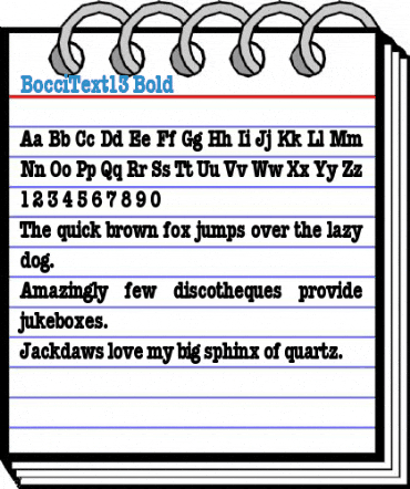 BocciText13 Bold Font