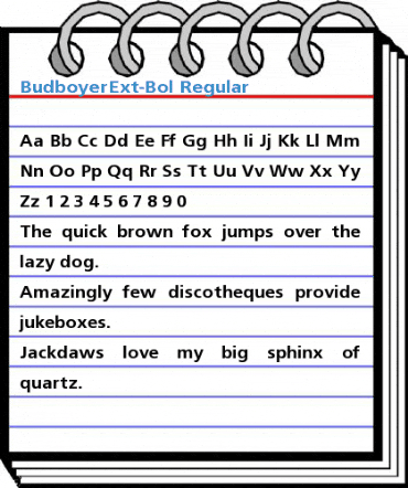 BudboyerExt-Bol Regular Font