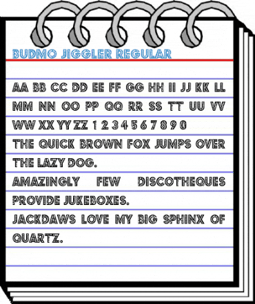 Budmo Jiggler Regular Font