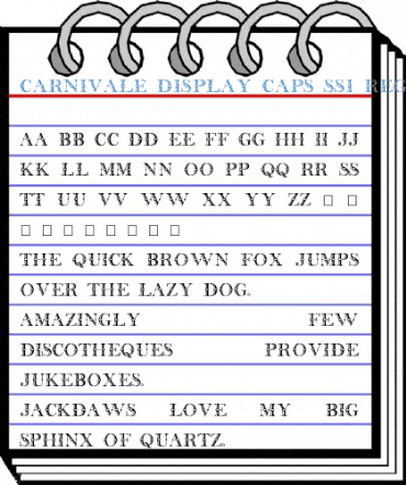 Carnivale Display Caps SSi Regular Font