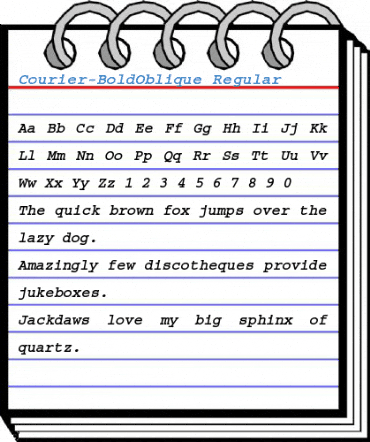 Courier-BoldOblique Font