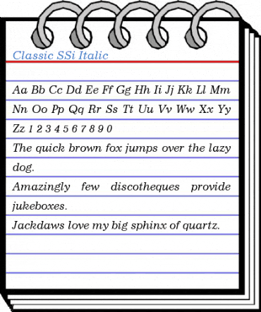 Classic SSi Italic Font