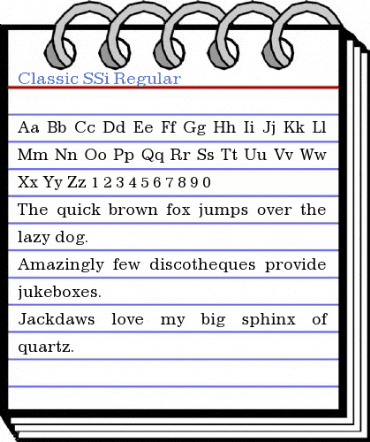 Classic SSi Regular Font