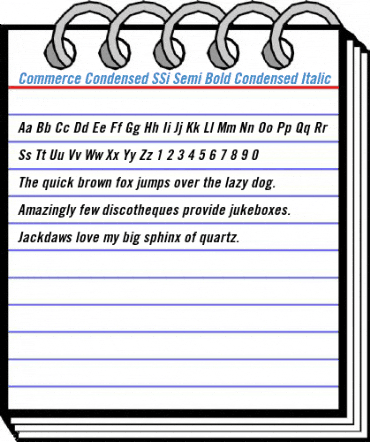 Commerce Condensed SSi Font