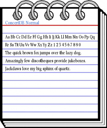 ConcertDB Normal Font