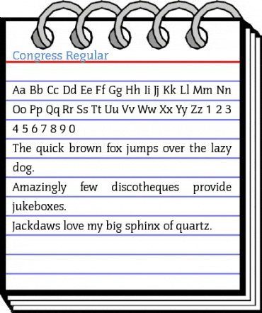 Congress Regular Font