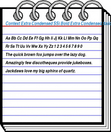 Context Extra Condensed SSi Font