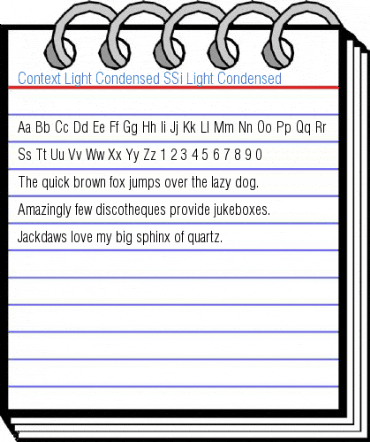 Context Light Condensed SSi Font