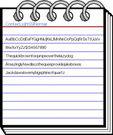 Context Light SSi Normal Font