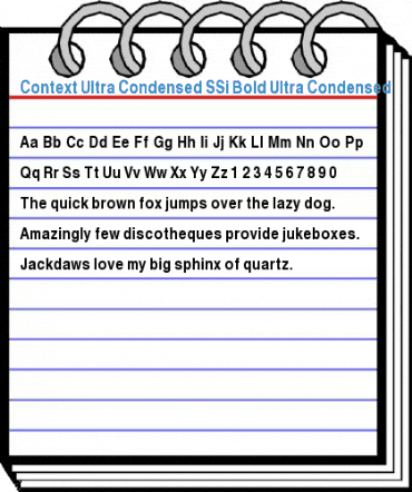 Context Ultra Condensed SSi Font