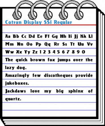 Cotran Display SSi Font