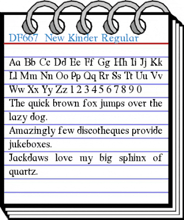 DF667  New Kinder Regular Font