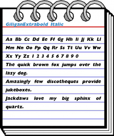 GiliganExtrabold Font