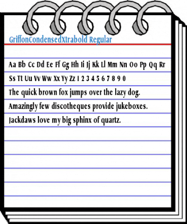 GriffonCondensedXtrabold Font