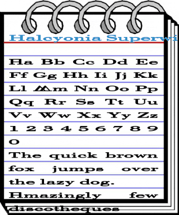 Halcyonia Superwide Font