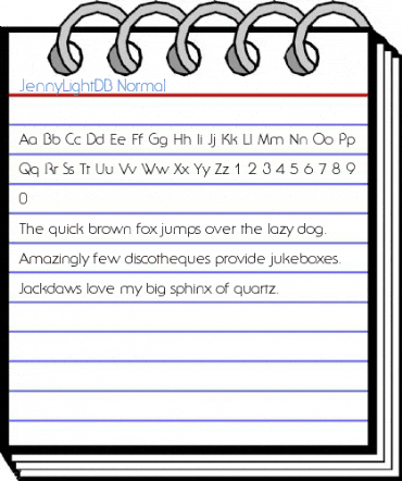 JennyLightDB Normal Font