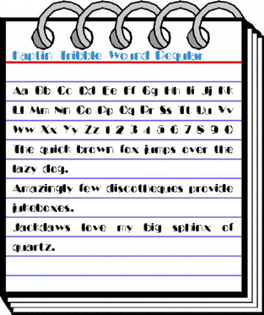 Kaptin Tribble Wound Font