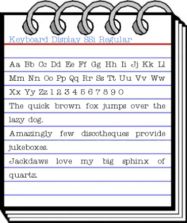 Keyboard Display SSi Regular Font